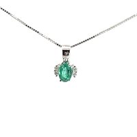 Collana Cianfrone Gioielli Donna in Oro Smeraldo 0.46 Ct COOR-25-198 - COOR-25-198